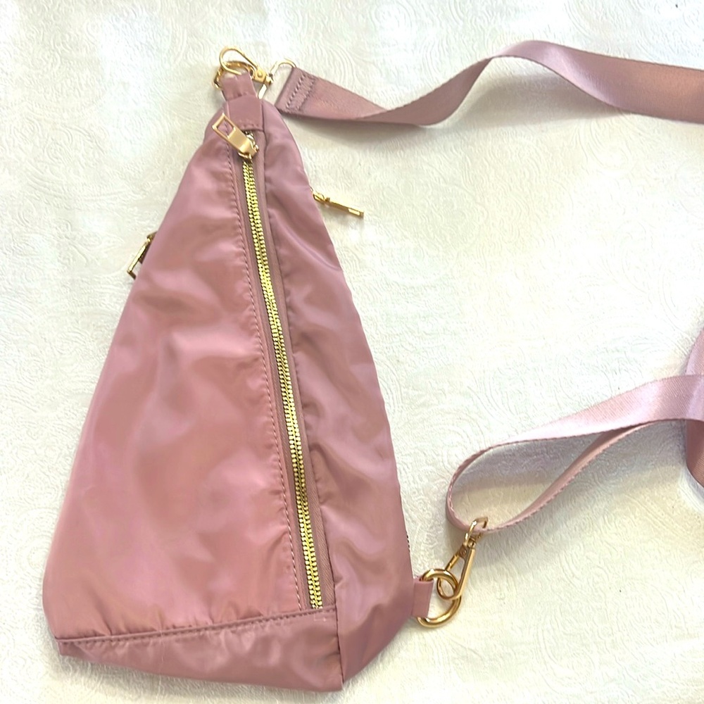Brand New Coco + Carmen Mauve Triangle Sling Bag